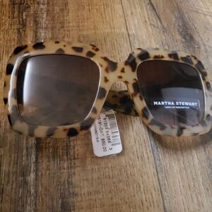 Martha Stewart Oat Tortoise Square Sunglasses